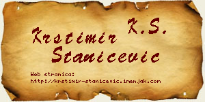 Krstimir Stanićević vizit kartica